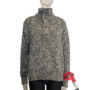 Polo Ralph Lauren Pullover Sweater Mens Large Chunky Knit Button Preppy‎